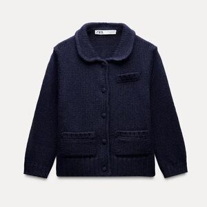 Zara Dark Blue Knit Sweater